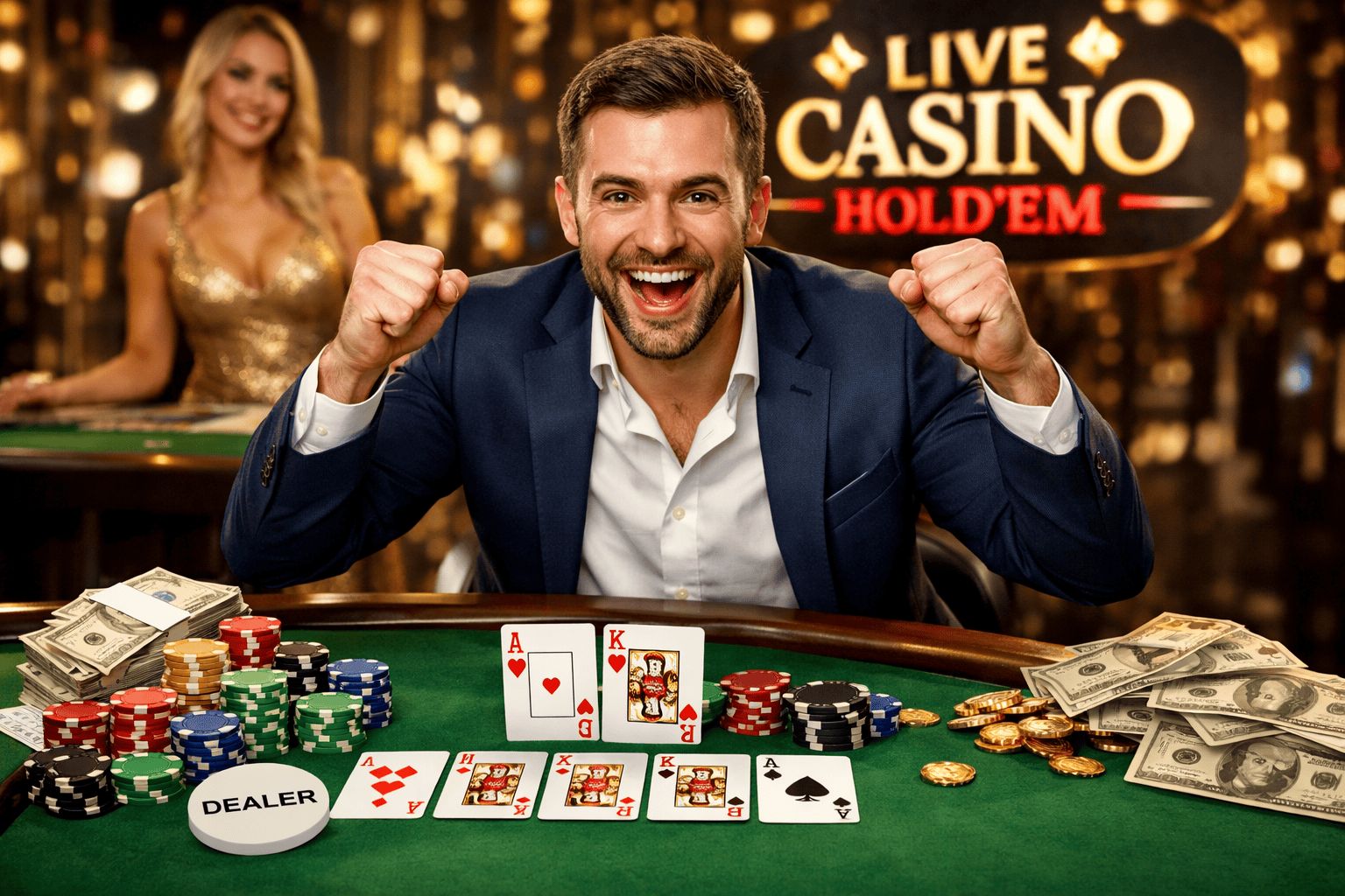 gagner au live casino hold'em